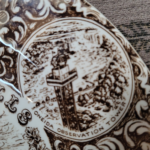 Vintage Wood & Sons English Ironstone Niagara Falls Canada Plate - Picture 5 of 8
